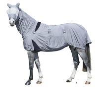 EQuest Couverture Eczéma Culex C ³ pour Chevaux, Avec Masque, Gris - S/125 CM