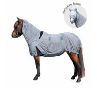 EQuest Culex C³ Couverture Anti-Équins avec Masque, Gris - XS / 115 cm
