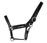 Equest Licol En Cuir Inscrit Pour Chevaux, Doublé - Noir, S - Licol Poney
