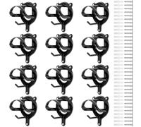Equestrian Bridle Lot de 12 supports de brides pour cheval - Support de bride, support de licol de rangement, support de bridon en métal, crochet pour chevaux, écurie, chambre de selle