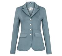 EQUESTRIAN QUEEN Jupe de dressage stretch pour femme - Jeunes et femmes - Avec boutons à paillettes or rose - Matière élastique, vert, 42