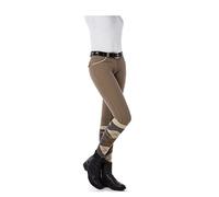 Equi-Theme/Equit'm 979440540 Verona Culotte d'équitation pour Femme Taupe/Blanc Contraste et Passepoil Taille Unique