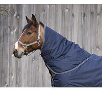 Equi-Theme/Equit'M Cache-Cou Mixte Adulte Tyrex 600 D Bleu Marine/Gris/Blanc Contrastés, Taille Unique 400991001