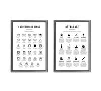 EQUIK PRODUCTS Affiche Buanderie | Décoration Buanderie | Guide Détachant | Poster Lessive, Laverie, Machine à laver | Entretien du Linge (Adieu les Taches, A4)