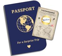 EQUIK PRODUCTS Passeport de voyage surprise | Carte à gratter personnalisable, bon de remplissage, carnet de voyage, carnet vintage | pour les voyageurs, idée surprise originale