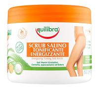 Equilibra Corps, gommage salin tonifiant énergisant, corporel et exfoliant, pour une peau poncée nourrie, avec mélange de sels mer, huiles naturelles extraits végétaux, 600 g