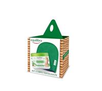 Equilibra Kit gommage corps remodelant exfoliant anti-cellulite tonifiant naturel avec sel de mer et gant gommage inclus pour peau nourrie et polie