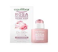 equilibra Sérum lissant et velouté pour le visage à base d'extrait de rose de Damas, acide hyaluronique, vitamine C et céramides végétales, 30 ml
