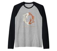 Équilibre dans la Nature Yin Yang Koi Poissons Zen Harmonie Spirituelle Manche Raglan
