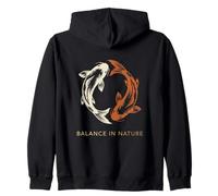 Équilibre dans la Nature Yin Yang Koi Poissons Zen Harmonie Spirituelle Sweat à Capuche