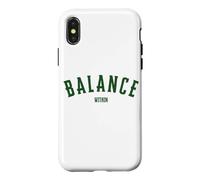 Équilibre dans l'horoscope Yoga Paix Méditer Santé mentale Coque pour iPhone X/XS