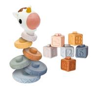 Équilibre empilant le jeu de bloc, empiler des jouets de pierres | Blocs de tri pour animaux colorés,Jeu de table d'apprentissage éducatif multifonctionnel, construction de table