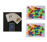 Equilibre et Aventure 1 Jeu de 32 Cartes + 200 jetons : Poker, belote, Piquet, Manille, coinche, Bataille, menteur, soufflette, big up, Jeu des Chevaliers, Maitre du Jeu, biskit, etc