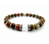 Equilibre et Sens Bracelet UNAKITE Véritables perles naturelles de grade élevé AAA 8mm Unisexe Fabrication artisanale française par Mtre Reiki