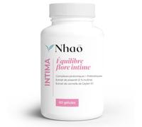 Équilibre Flore Vaginale - 9 Souches Probiotiques & Prébiotiques FOS, étude clinique clinique candidoses,Extrait de Pissenlit & Cannelle - Complément Alimentaire Confort Intime - 60 Gélules