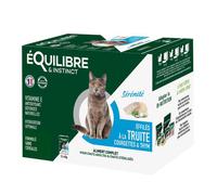 EQUILIBRE&INSTINCT-Pâtée "Sérénité effilés" pour chat adulte ou stérilisé à la truite et aux courgettes Équilibre & Instinct - 12 x 85 g