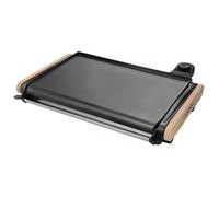 LAGRANGE 229 004 - Plancha Equilibre® chauffante en aluminium avec revêtement anti adhésif - 43x28cm - 2000W - Bois Clair