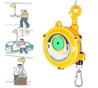 Équilibreur à ressort/rétracteur, Équilibreur à ressort avec câble métallique de 1,5 m et crochet for utilisation industrielle, plage charge 1-70 kg(5-9kg)