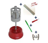 Equilibreuse de Roue Manuelle Portable avec Centreur + 100 Barrettes Plombs Adhésifs 4x5g+4x10g+ Kit Equilibrage Roue