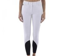 Equiline Pantalon d'équitation pour femme modèle CERIEK Full Grip - Vêtements de sport pour montage anglais, pantalon technique pour aller à cheval (IT, nombre, 40, régulier, blanc)