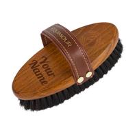 Equimour brosse lustrante personnalisée - cœur doux, avec gravure | Brosse lustrante à cœur doux et fine couronne de poils avec gravure personnelle - finition et cadeau pour cavaliers