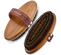 Equimour Brosse métallique Equimour « NALA » - brosse cheval en bois avec poils en laiton et fibres naturelles | Nettoyage en profondeur, brillance, pansage quotidien, design élégant