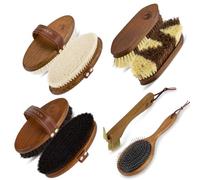 Equimour Kit de pansage cheval 5 pièces - Set avec brosses en bois, crin naturel, poils de chèvre, brosse crinière et cure-pied, pour cheval poney