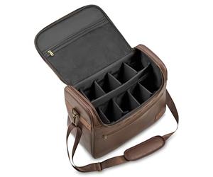 Equimour Sac de pansage Cheval - Sac Robuste et déperlant en Cuir Vegan - Grand Espace de Rangement, Compartiments modulables et bandoulière - Accessoire d’équitation pour écurie et Concours