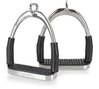 Equinate Charles Lot de 2 étriers de sécurité, 12 cm, en acier inoxydable, avec surface antidérapante en caoutchouc, pour adultes et enfants, soulage les chevilles