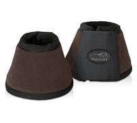 Equinate Fargo Lot de 2 cloches pour sabots recouvertes de daim Marron XXL - Cloches de saut robustes et amortissantes - Protection des sabots pour l'entraînement et les tournois