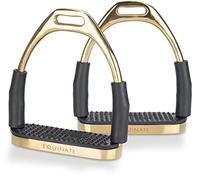 Equinate Fremont Lot de 2 étriers de sécurité, 10 cm, dorés, avec surface antidérapante en caoutchouc, pour adultes et enfants, soulage les chevilles