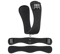 Equinate Fremont Sangle courte avec mousse à mémoire de forme 20 mm 80 cm - Sangle abdominale anatomique, sangle de dressage, sangle de selle noire