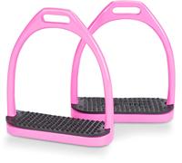 Equinate Midway Lot de 2 étriers 10 cm avec surface antidérapante en caoutchouc pour adultes et enfants Rose