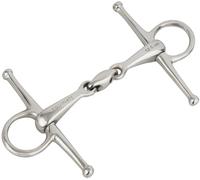 Equinate Mors en acier inoxydable 16 mm double cassé 14,5 cm | Mors anatomiquement respectueux de la bouche avec action douce | Taille gravée au laser | Mors à bascule