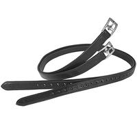 Equinate Superior Étrivières en cuir avec boucles en acier inoxydable Noir 160