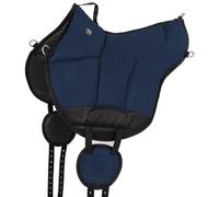 Equinate Toledo Tapis d'équitation en microfibre bleu marine - Tapis de bareback avec dessous en néoprène facile d'entretien - Coussin d'équitation sans arbre