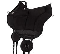 Equinate Toledo Tapis d'équitation en microfibre noir - Tapis de bareback avec dessous en néoprène facile d'entretien - Coussin d'équitation sans arbre