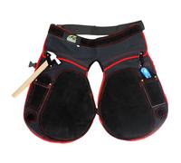 Equine Care Tablier de maréchal - Cuir de vachette de 2 mm, toile 500 g/m², longueur 58,4 cm, taille réglable (71,1 à 132,1 cm), poches ambidextres pour couteaux, aimants et boucles - Coupe fer à