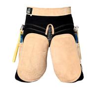 Equine Care Tablier de maréchal pour femme - Cuir de vachette de 2 mm, toile 500 g/m², longueur 58,4 cm, taille réglable (71,1 à 132,1 cm), poches ambidextres pour couteaux, aimants et boucles - Coupe