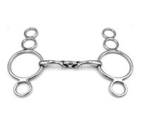 Equine Smile ErgoBit ES0241 Mors 4 anneaux en acier inoxydable 12 mm (12,5 cm)