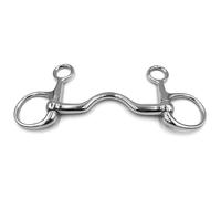 Equine Smile ES0242 Mors de mors amincissants Cambridge Mouth Snaffle mors avec liberté de langue en acier inoxydable Épaisseur 14 mm (14,5 cm)