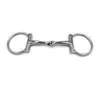 Equine Smile ES0243 Mors Western Snaffle avec anneau en D simple cassé en acier inoxydable Épaisseur de mors 16 mm (13,5 cm)