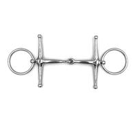 Equine Smile ES0247 Fulmer Snaffle Full Cheek Mors à bascule simple cassé en acier inoxydable Diamètre de l'anneau 55 mm Épaisseur 14 mm (14,5 cm)