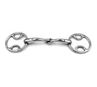 Equine Smile ES0249 Mors Beval Simple cassé en acier inoxydable Diamètre de l'anneau 55 mm Épaisseur de la morsure 14 mm (10,5 cm)