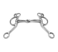 Equine Smile ES0267 Mors Western Snaffle Training Bit Elevator Simple cassé en acier inoxydable Épaisseur 14 mm (12,5 cm)