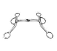 Equine Smile ES0268 Mors Western Snaffle Billy Allen - Embout d'entraînement simple cassé avec tiges en acier inoxydable - Épaisseur de mors : 8 mm (13,5 cm)