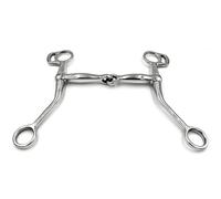 Equine Smile ES0269 Mors Western Snaffle Entraînement Simple avec Shanks en acier inoxydable Épaisseur 12 mm (13,5 cm)