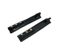 Equine Smile ES4003 Housse de protection pour spores avec strass et cristal en cuir (cuir noir/strass or rose)