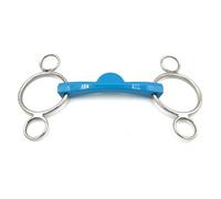 Equine Smile METALAB FlexiBit ES0253 Flexi Port Mors à 3 anneaux Flexi Port - Mors flexible en acier inoxydable avec liberté de langue et effet de levier pour plus de contrôle sur les chevaux forts