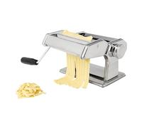Equinox 507730 Machine à Pâtes Manuelle en Acier Inoxydable Chromé - Réglage Épaisseur - Lasagnes, Tagliatelles, Spaghettis & Raviolis - Base Antidérapante - Nettoyage Facile